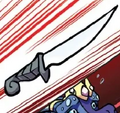 A SeaWing's chef knife that Albatross used to kill Lagoon and mutiple other Dragons from Darkstalker (graphic novel), by Jake Parker