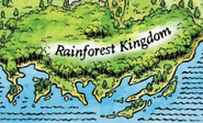 Rainforest Kingdom close up on the colored map of Pyrrhia, by Mike Schley