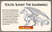 The Sunny result in the "Which dragonet are you?" quiz.