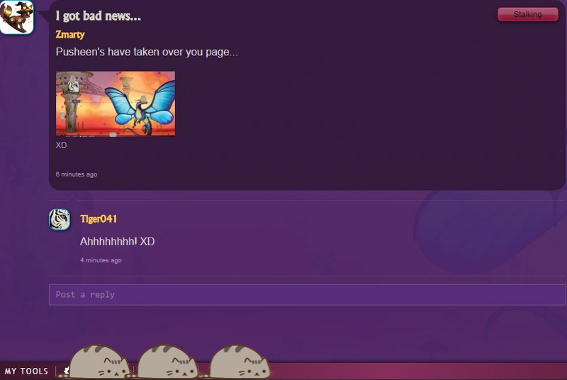 File:Pusheen on Tiger's wall!.png