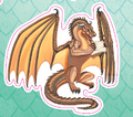 Sepia from Official Wings of Fire Stickerpedia, by Brianna C. Walsh