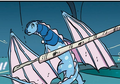 A SeaWing narwhal horn spear as shown in The Lost Heir (graphic novel), by Mike Holmes