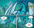 Tsunami and Coral communicating in Aquatic about Tsunami protecting Auklet's Egg from The Lost Heir (graphic novel), by Mike Holmes