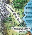 The Diamond Spray River on the map of Pyrrhia, by Mike Schley