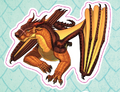 Umber from Official Wings of Fire Stickerpedia, by Brianna C. Walsh