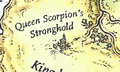The SandWing stronghold from the map of Pyrrhia in Darkstalker, by Mike Schley