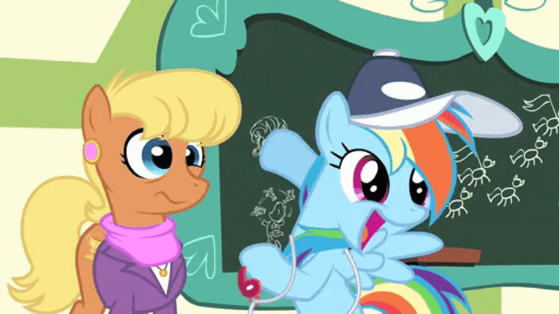 File:575591 safe rainbow dash animated screencap hat ms-dot- harshwhinny flight to the finish whistle coach professionalism.gif