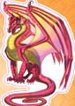 Jambu from the Official Wings of Fire Stickerpedia, by Brianna C. Walsh