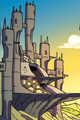 The SkyWing palace from The Dragonet Prophecy (graphic novel), by Mike Holmes