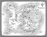 Uncolored map of Pyrrhia in Darkstalker; (map by Mike Schley)