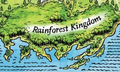 Rainforest Kingdom close up on the colored map of Pyrrhia, by Mike Schley