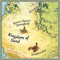 Map of the Kingdom of Sand from A Guide to the Dragon World, by Mike Schley