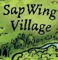 The SapWing village on the Poison Jungle map from A Guide to the Dragon World, by Mike Schley
