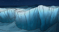 The Great Ice Cliff from Winter Turning (graphic novel), by Mike Holmes