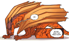 Clay when he gets bitten by the Dragonbite viper