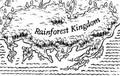 Rainforest Kingdom close up on the map of Pyrrhia, by Mike Schley