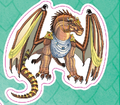 Bog from the Official Wings of Fire Stickerpedia, by Brianna C. Walsh