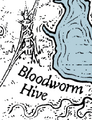 Bloodworm Hive on the map of Pantala, by Mike Schley